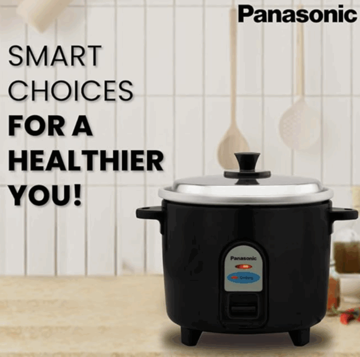 Panasonic Electric Automatic Cooker With Auto Switch Off| SR-WA10 (E) | 450 Watts | Capacity 1.0 Litre With 600 Grams Raw Rice Cooking |Colour Black - Image 2
